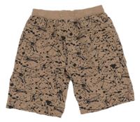 Růžovo-šedé melírované bavlněné kraťasy Next