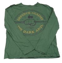 Tmavozelené tričko s potlačou