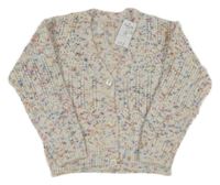 Nové - Bílo-barevný propínací svetr Nutmeg