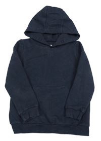 Tmavomodrá rebrovaná mikina s kapucňou F&F