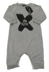 Nové - Sivý overal s nápisom baby ball