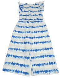 Bielo-modrý pruhovaný nohavicový overal zn. Primark