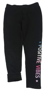 Černé zateplené legíny Primark