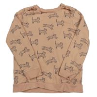 Ružová mikina s šelmami a volánikmi zn. George