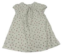 Sivé bodkovaná é šaty s vtáčky Mothercare