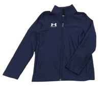 Tmavomodrá sportovní funkční propínací mikina Under Armour