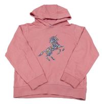 Ružová mikina s jednorožcom a kapucňou Mountain Warehouse