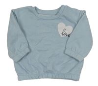 Svetlomodrá mikina so srdiečkom Primark