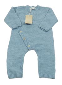 Nové - Světlemodrý pletený overal 