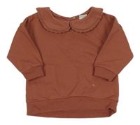 Staroružová mikina s golierikom