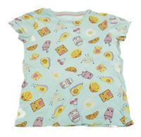 Svetlomodré pyžamové tričko s obrázkami F&F