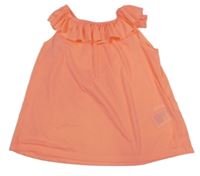 Neónově oranžový top s volánikom h