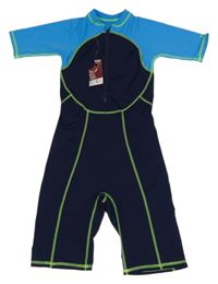 Nové - Tmavomodro-modrý UV overal Decathlon