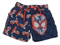 Tmavomodré plážové kraťasy se Spidermanem Marvel