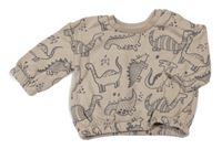 Béžová mikina s dinosaurami Primark
