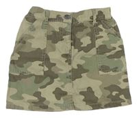 Khaki army rifľová sukňa F&F