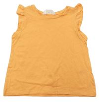 Oranžové tričko s volánikmi H&M