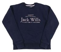 Tmavomodrá mikina s logom Jack Wills