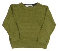 Khaki vzorovaný sveter H&M