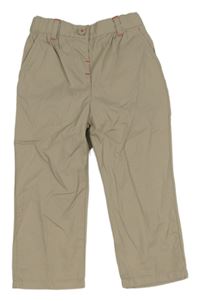 Béžové plátěné chino kalhoty Mamas
