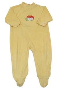 Žlutý sametový overal s houbou 