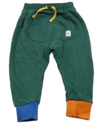 Tmavozeleno-barevné tepláky s kapsou George 