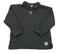 Tmavosivá mikina s golierikom H&M