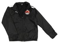 Černá šusťáková fotbalová bunda s nášivkou Puma