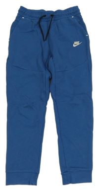 Modré tech fleece tepláky s logom Nike