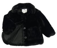 Černá kožešinová podšitá bunda F&F