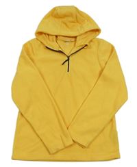 Žltá fleecová mikina s kapucňou Mountain Warehouse