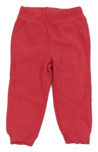 Tmavorůžové fleecové tepláky C&A