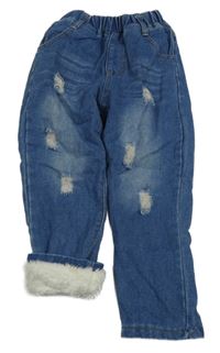 Modré zateplené rilfe s prošoupáním