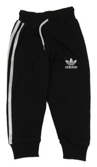 Černé tepláky s logem Adidas