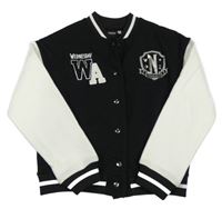 Nové - Černo-bílá propínací baseballová mikina Wednesady 