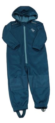 Tmavozelená softshellová kombinéza s krokodýlem a kapucí Lupilu