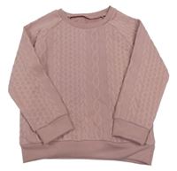 Ružová vzorovaná mikina