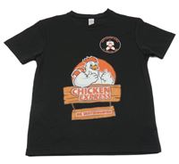 Čierne športové tričko s potlačou