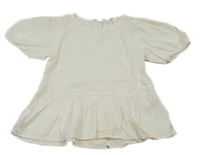 Biela peplum blúzka H&M