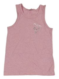 Svetloružový top so srdiečkami Bondi