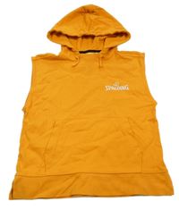 Oranžová tepláková vesta s nápisem a kapucí Zara