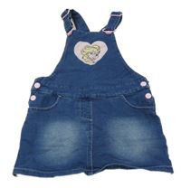 Tmavomodré teplákovo/riflové na traké šaty s Elsou C&A