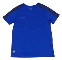 Safírovo-tmavomodré sportovní funkční tričko Decathlon 