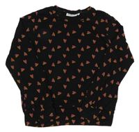 Čierne tričko so srdiečkami Me&I