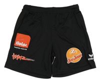 Čierne športové kraťasy s nápismi Erima
