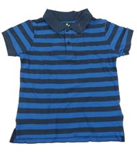 Modro-tmavomodré pruhované polo tričko Lupilu 