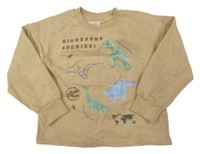 Béžová mikina s dinosaurami Sinsay