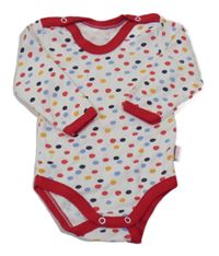 Bílo-červené puntíkaté body 