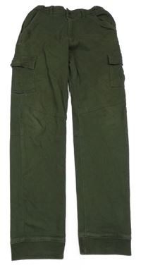 Khaki cargo teplákové rifle s vreckami Yigga