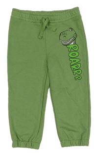 Zelené tepláky s dinosaaurem Primark